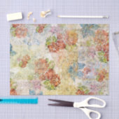 ヴィンテージ動揺して花柄 薄葉紙 (クラフト)