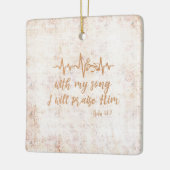 ヴィンテージ動揺して詩歌バイブル聖句 セラミックオーナメント (左)