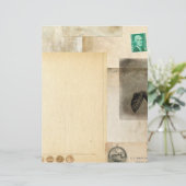 ヴィンテージ動揺して送料仕訳帳スクラップブック紙 (スタンド正面)