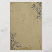 ヴィンテージ動揺して銀 便箋 (正面)