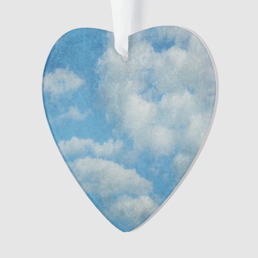 ヴィンテージ動揺して雲の背景 オーナメント (正面)