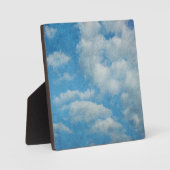 ヴィンテージ動揺して雲の背景 フォトプラーク (正面)