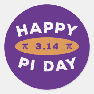 ヴィンテージ動揺して3.14ハッピーPi日 ラウンドシール