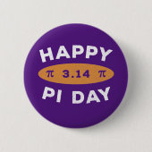 ヴィンテージ動揺して3.14ハッピーPi日 缶バッジ (正面)