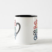 ヴィンテージ動揺して『主は私の力』 ツートーンマグカップ (中央)