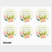 ヴィンテージ動植物結婚のシール ラウンドシール (シート)