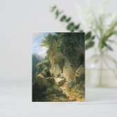 ヴィンテージ動機 – バイオリンと仙人 ポストカード (スタンド正面)