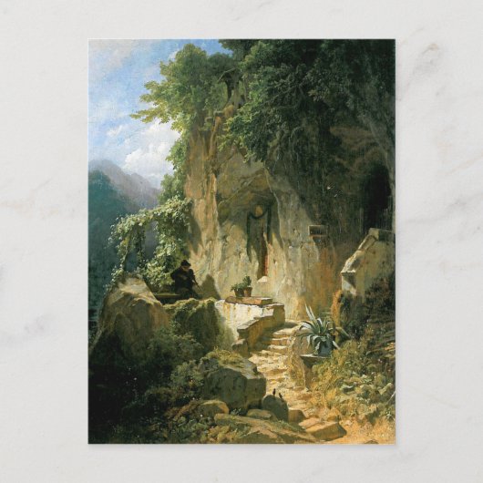 ヴィンテージ動機 – バイオリンと仙人 ポストカード (正面)