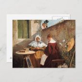 ヴィンテージ動機 – ラブレター – Spitzwegはがき ポストカード (正面/裏面)