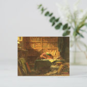 ヴィンテージ動機 – 勉強 ポストカード (スタンド正面)