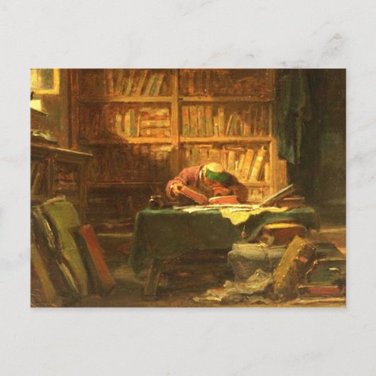 ヴィンテージ動機 – 勉強 ポストカード (正面)