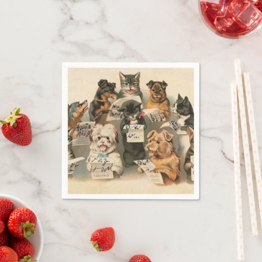 ヴィンテージ動物おもしろい紙ナプキン スタンダードカクテルナプキン (インサイチュ)