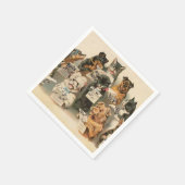 ヴィンテージ動物おもしろい紙ナプキン スタンダードカクテルナプキン (角)