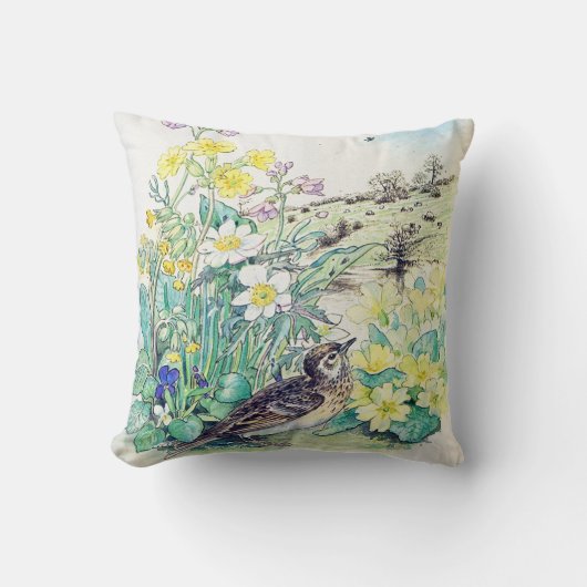 ヴィンテージ動物の英国の田舎枕クッション クッション (正面)
