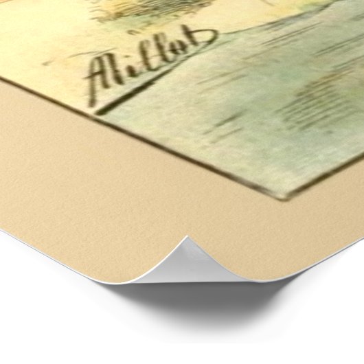 ヴィンテージ動物アートプリントアフリカ野生動物 ポスター (角)