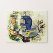 ヴィンテージ動物イラストレーションby Oliver Goldsmith ジグソーパズル (横)