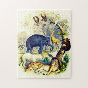 ヴィンテージ動物イラストレーションby Oliver Goldsmith ジグソーパズル