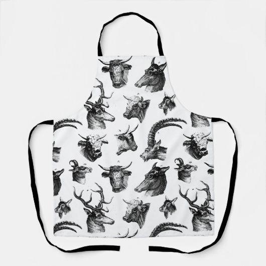 ヴィンテージ動物コシェカーニヴォーレクローヴェン エプロン (正面)