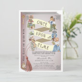 ヴィンテージ動物ストーリーブックベビーシャワー 招待状 (スタンド正面)