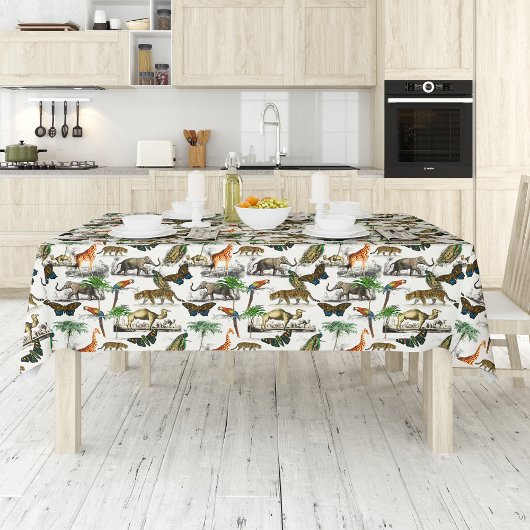 ヴィンテージ動物バイドルビニー テーブルクロス
