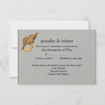 ヴィンテージ動物ビーチ結婚式応答カード