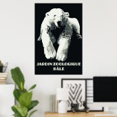 ヴィンテージ動物園とバーゼルホッキョクグマ ポスター (ホームオフィス)