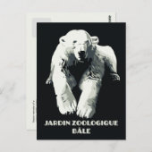 ヴィンテージ動物園とバーゼルホッキョクグマ ポストカード (正面/裏面)