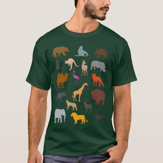 ヴィンテージ動物園コレクション 動物園に行く人へのギフト Tシャツ (正面)