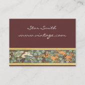 ヴィンテージ動物狩り犬とウサギプリント 名刺 (裏面)