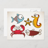 ヴィンテージ動物用はがき ポストカード (正面/裏面)