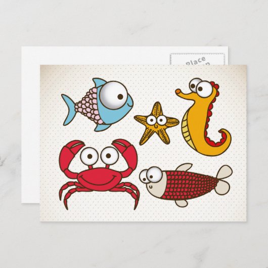 ヴィンテージ動物用はがき ポストカード (正面/裏面)