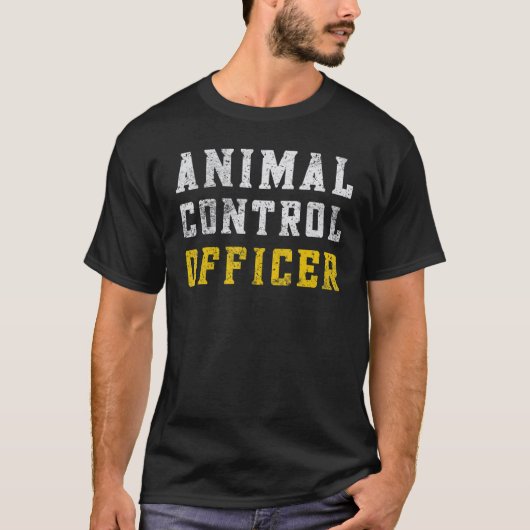 ヴィンテージ動物管理官 保護犬 猫 Tシャツ (正面)