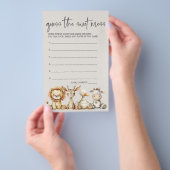 ヴィンテージ動物赤ちゃんシャワー甘い混乱ゲームを推測 チラシ (ハンドル)