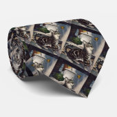 ヴィンテージ動物,かわいいタビーキャットスナッドバタフライ ネクタイ (ロール)