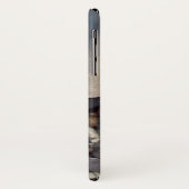 ヴィンテージ動物、かわいいトラネコと蝶 Case-Mate iPhoneケース (裏面/左)