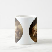 ヴィンテージ動物、かわいいペットスパニエル子犬たち コーヒーマグカップ (中央)