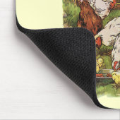 ヴィンテージ動物，オンドリ，鶏，鶏 マウスパッド (コーナー)