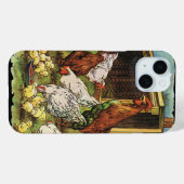 ヴィンテージ動物，オンドリ，鶏，鶏 Case-Mate iPhoneケース (裏面 (横))