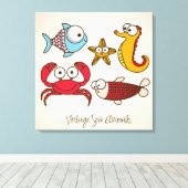 ヴィンテージ動物 キャンバスプリント (インサイチュ (ウッドフロア))