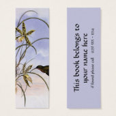 ヴィンテージ動物，ハミングバードバードオーキッド花 (正面&裏面)