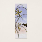 ヴィンテージ動物，ハミングバードバードオーキッド花 (正面)