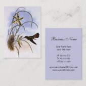 ヴィンテージ動物，ハミングバードバードオーキッド花 名刺 (正面/裏面)