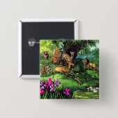 ヴィンテージ動物 缶バッジ (正面&裏面)