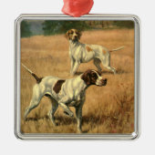 ヴィンテージ動物,英語ポインタ狩り犬 メタルオーナメント (正面)