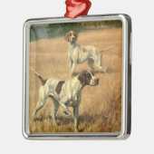 ヴィンテージ動物,英語ポインタ狩り犬 メタルオーナメント (左)