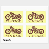 ヴィンテージ勝利 長方形シール (シート)