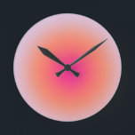 ヴィンテージ勾カラフル配 ラウンド壁時計<br><div class="desc">グラデーションデザイン – オーラ効果 – 緑、薄紫、オレンジ、ピンクグラデーション。</div>