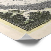 ヴィンテージ包囲攻撃セルビア地図(1717) ポスター (角)