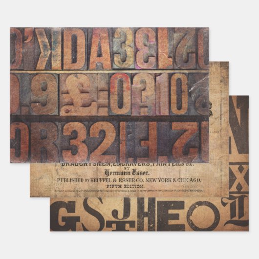 ヴィンテージ包装紙シート（切り離し用）  ラッピングペーパーシート (セット)