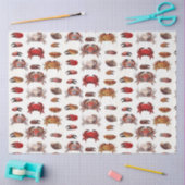 ヴィンテージ化カニとカニの爪 薄葉紙 (クラフト)